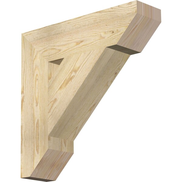 Ekena Millwork Traditional Slat Rough Sawn Bracket, Douglas Fir, 6"W x 24"D x 24"H BKT06X24X24TRA06RDF - main
